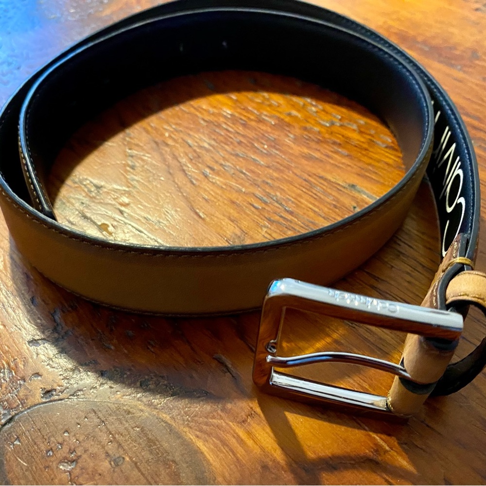 Men’s Calvin Klein brown leather belt size 34
